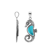 AP-6352-TQ Sterling Silver Pendant with Turquoise Shell Jewelry Bali Designs Inc